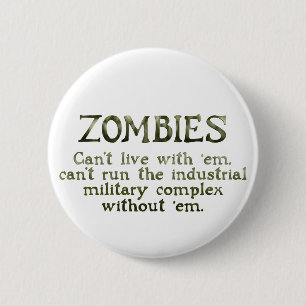 Zombies Industrial Military Complex 6 Cm Round Badge