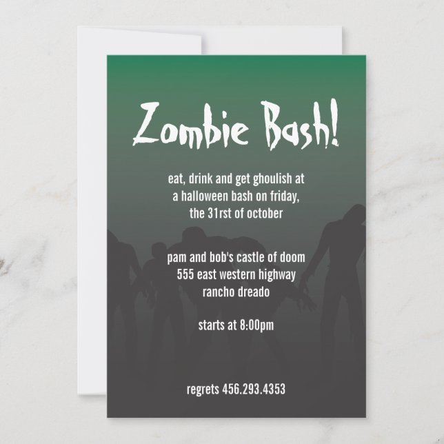 Zombies Invitation (Front)