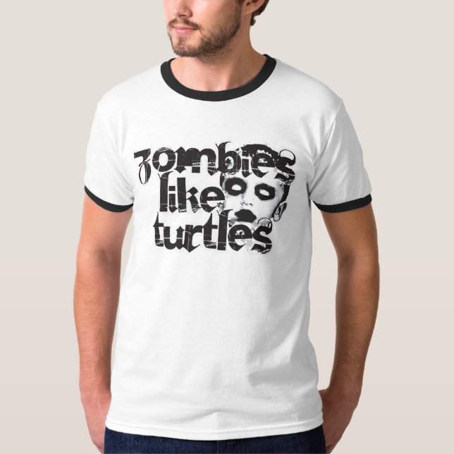 Zombies Like Turtles T-Shirt (Front)