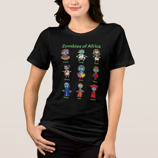 Zombies of Africa Tri-Blend Shirt (Front)