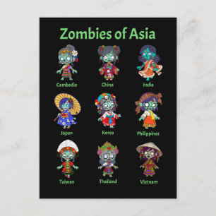 Zombies of Asia Postcard