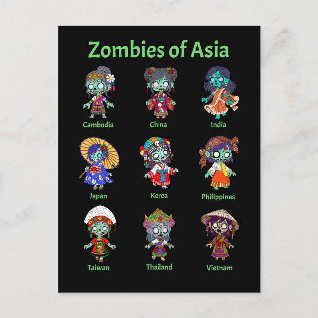 Zombies of Asia Postcard (Front)