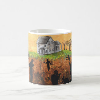Zombies on a Farm living dead art coffee mug