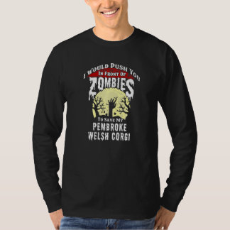 Zombies Pembroke Welsh Corgi Spooky Halloween T-Shirt
