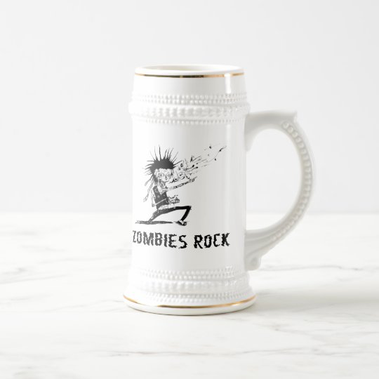 zombies rock beer stein