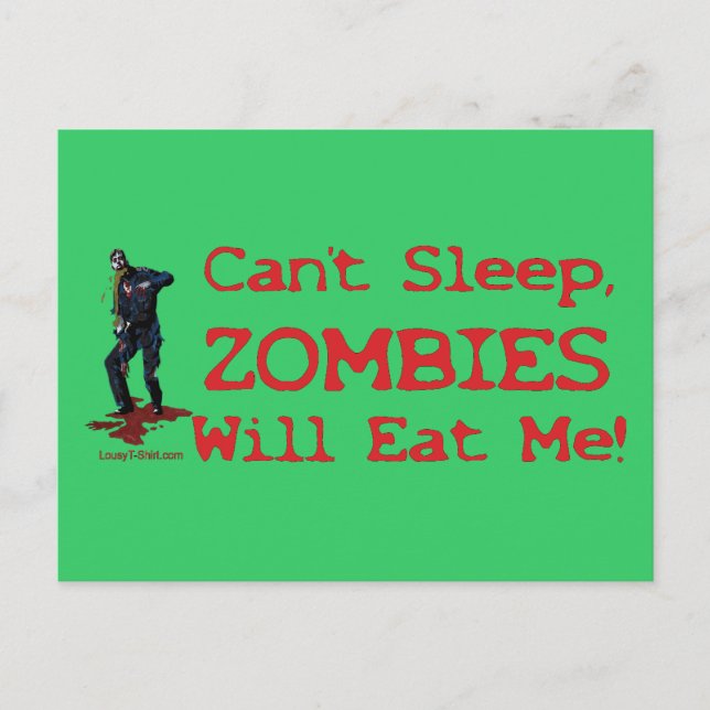 Zombies Will Eat Me Postcard (Front)