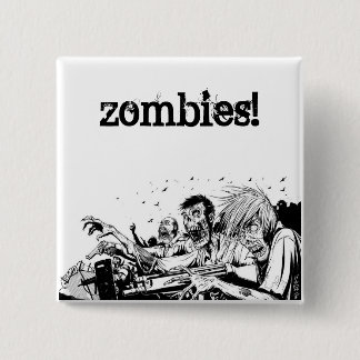 Zombies with Guns 15 Cm Square Badge