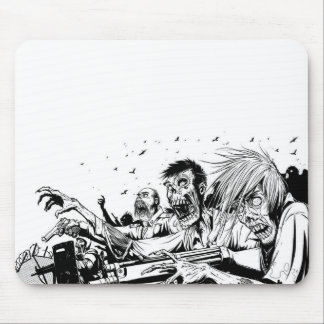 Zombies with Guns Mouse Mat