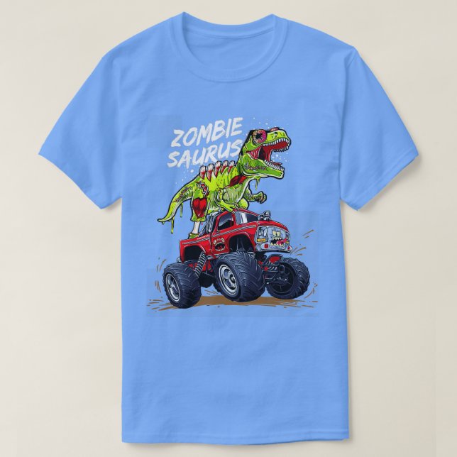 Zombiesaurus Dinosaurrex Riding 2 T-Shirt (Design Front)