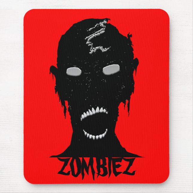 ZOMBIEZ BLK. & RED MOUSE MAT (Front)