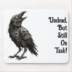 Zombified Crow Mouse Mat