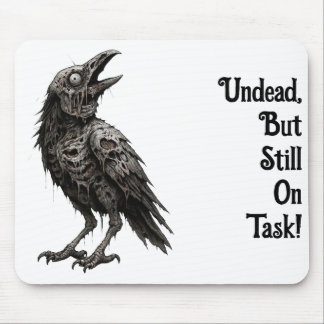 Zombified Crow Mouse Mat