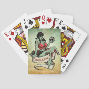 Zombilicious Zombie Girl Playing Cards