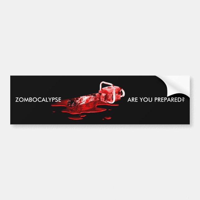 ZOMBOCALYPSE, ARE YOU PREPARED? bumpersticker Bumper Sticker (Front)