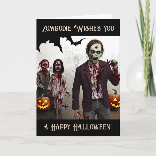 Zombody Wishes You a Happy Halloween Card (Front)