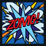 ZOMG Fun Retro Comic Book Pop Art Poster<br><div class="desc">A fun,  cool and trendy retro comic book pop art-inspired design that puts the wham,  zap,  pow into your day. The perfect gift for superheroes,  your friends,  family or as a treat to yourself. Designed by ComicBookPop© at www.zazzle.com/comicbookpop*</div>