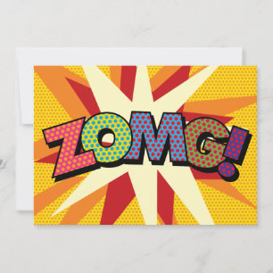 ZOMG Your Message Speech Bubble Fun Retro Announcement