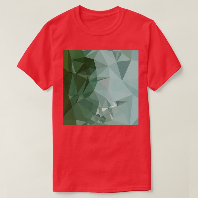 Zomp Green Abstract Low Polygon Background T-Shirt (Design Front)