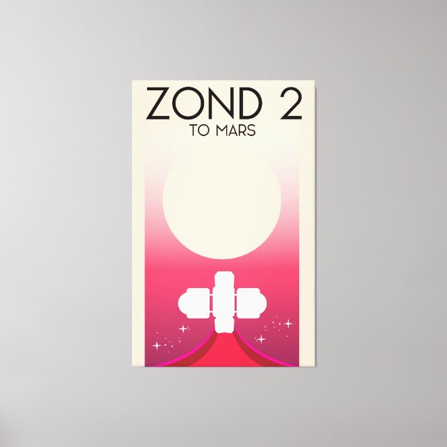Zond 2 Space Art. Canvas Print (Front)