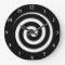 Zone Out Black Spiral Hypno Wall Clock