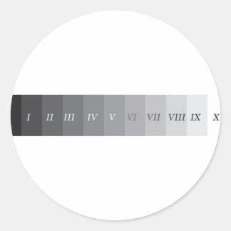 Zone System Classic Round Sticker