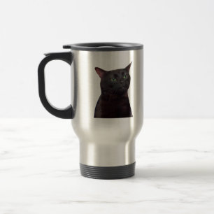 Zoned Out Cat, zoned out Travel Mug
