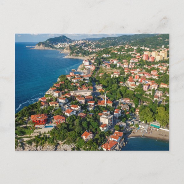 Zonguldak, Aerial, Black Sea Coast Of Turkey 2 Postcard (Front)