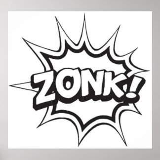 ZONK Comic Book Caption Poster