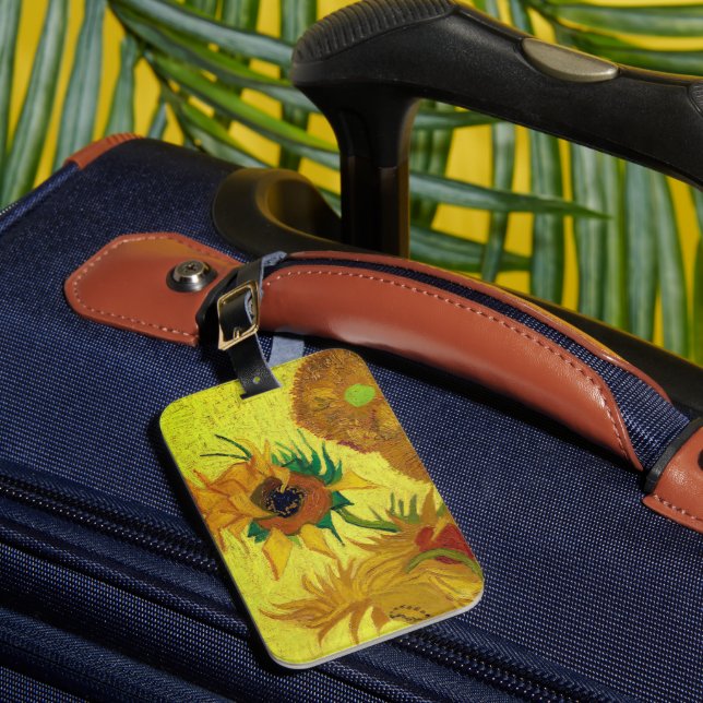 Zonnebloemen (Van Gogh) Luggage Tag (Front Insitu 1)