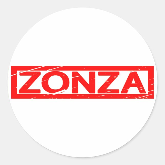 Zonza Stamp Classic Round Sticker (Front)