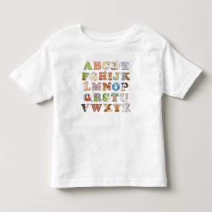 Zoo Animal Alphabet Letters ABCs Learning Toddler T-Shirt