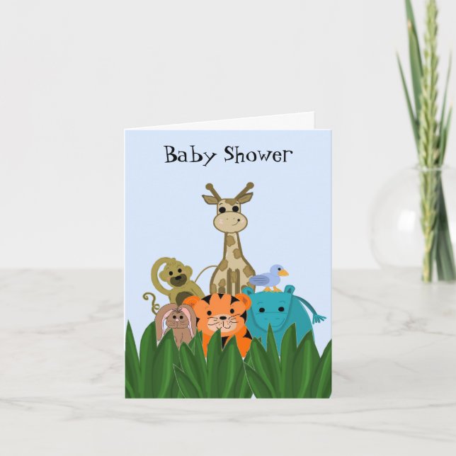 Zoo Animal Baby Shower Invitation (Front)