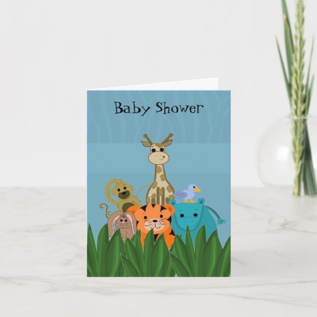 Zoo Animal Baby Shower Invitation (Front)