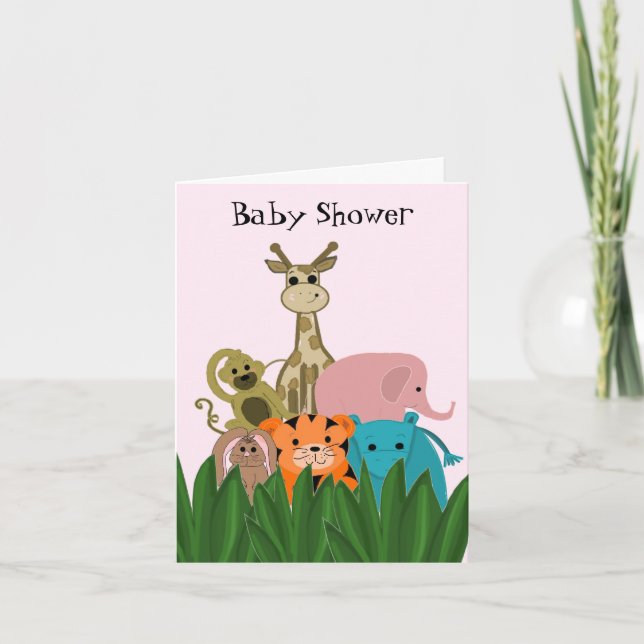 Zoo Animal Baby Shower Invitation (Front)
