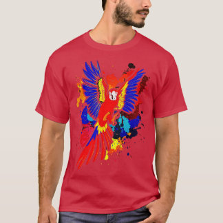 Zoo Animal Bird Macaw Colourful Parrot T-Shirt