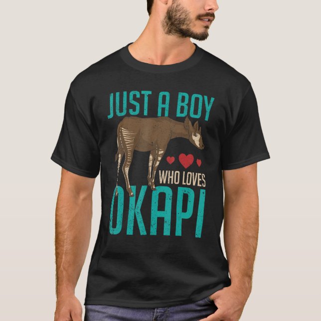 Zoo Animal  Boys Africa Safari Zoo Keeper Cute Oka T-Shirt (Front)