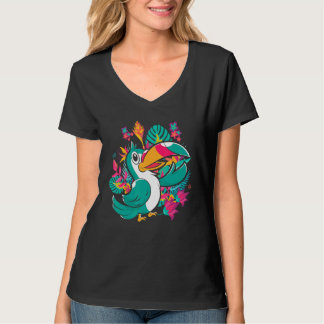 Zoo Animal Exotic Bird Tropical Leaves Wildlife To T-Shirt