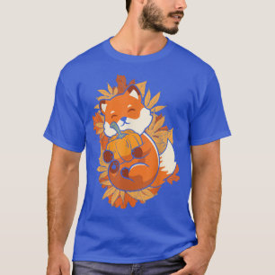 Zoo Animal Fo Autumn Falling Leaves Forest Animal  T-Shirt