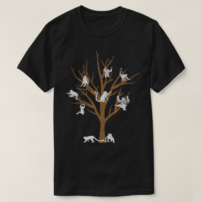 Zoo Animal Gift Chimpanzee Monkey Tree  T-Shirt (Design Front)