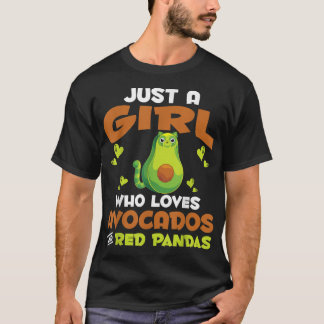 Zoo Animal Just A Girl Who Loves Avocados And Red T-Shirt