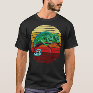 Zoo Animal Reptile Retro Chameleon T-Shirt