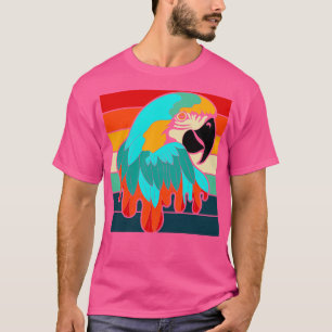 Zoo Animal Retro Bird Macaw Parrot T-Shirt