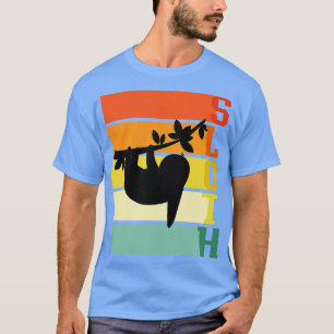 Zoo Animal Retro Hanging Sloth T-Shirt