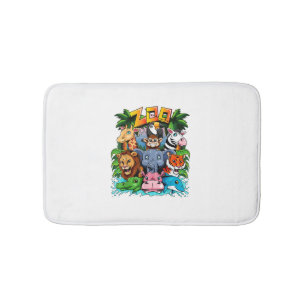 Zoo Animal Shirt Kids Boys Girls Teacher School Fi Bath Mat