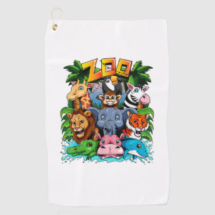 Zoo Animal Shirt Kids Boys Girls Teacher School Fi Golf Towel