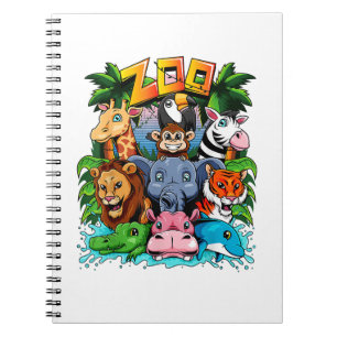 Zoo Animal Shirt Kids Boys Girls Teacher School Fi Notebook