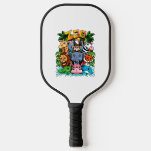 Zoo Animal Shirt Kids Boys Girls Teacher School Fi Pickleball Paddle