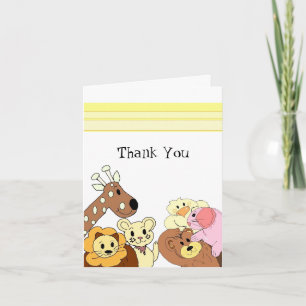 Zoo Animal Thank You Card