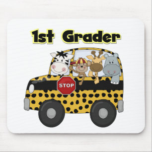 Zoo Animals 1st Grade Tshirts and Gifts Mouse Mat