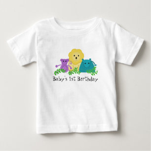 Zoo Animals Baby's 1st Birthday Baby T-Shirt